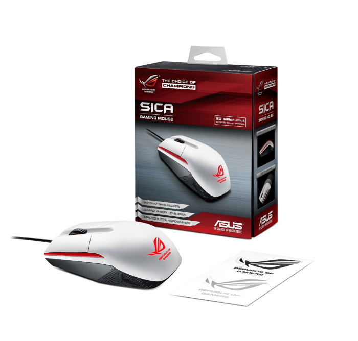 ROG Sica Gaming mouse _Glacier White
