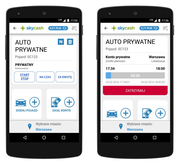 mobiParking w aplikacji SkyCash