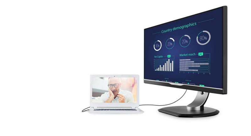 Monitory z USB-C umożliwiają dokowanie laptopa